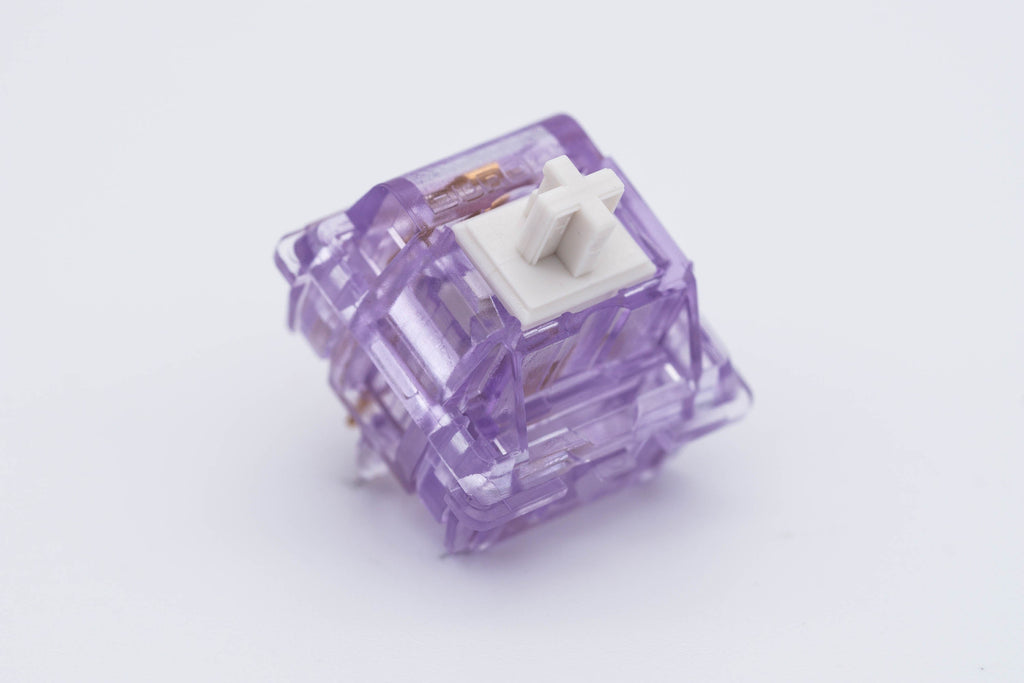lubed and filmed durock lavender switches - Zkeebs