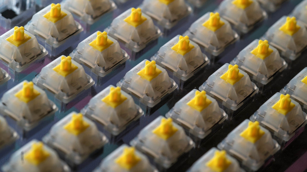 lubed and filmed gateron milky yellow switches - ZKeebs
