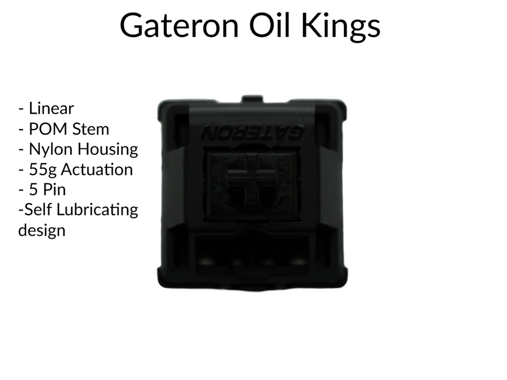 Gateron Oil King Linear Switches - Keyboard Keys & Caps