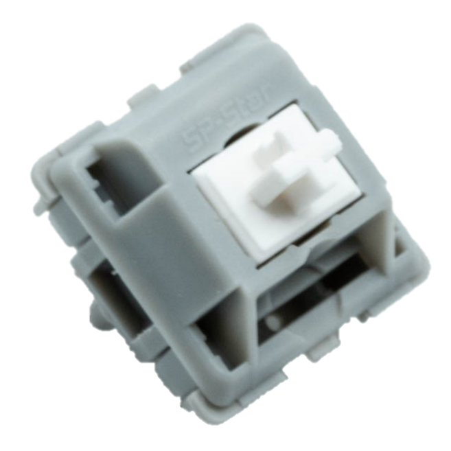 lubed and filmed sp star meteor white switches - Zkeebs