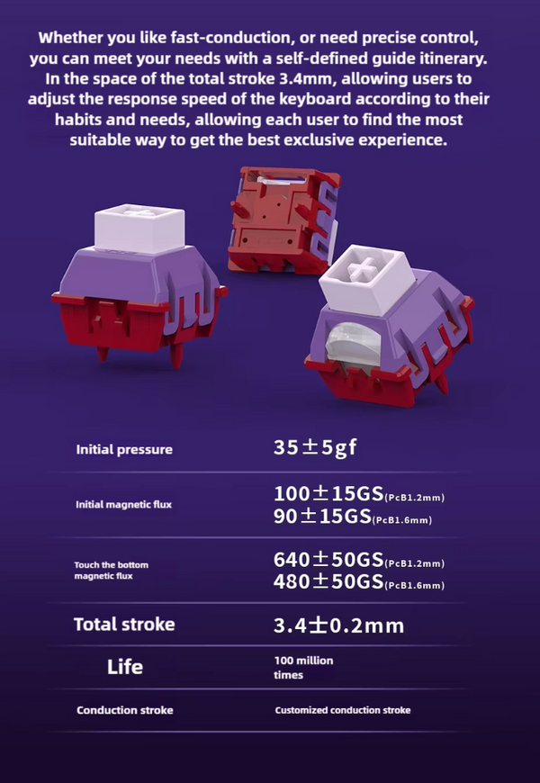 TTC POM Magneto Linear Switches - Zkeebs